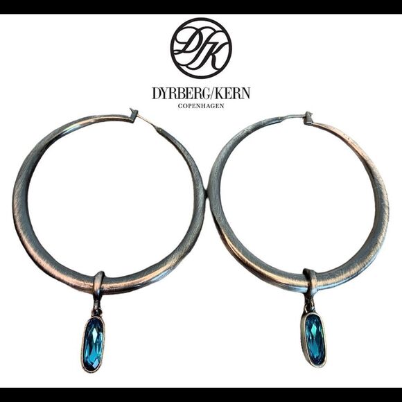 Dyrberg Kern Tiana Hoop Earrings blue - Picture 7 of 7